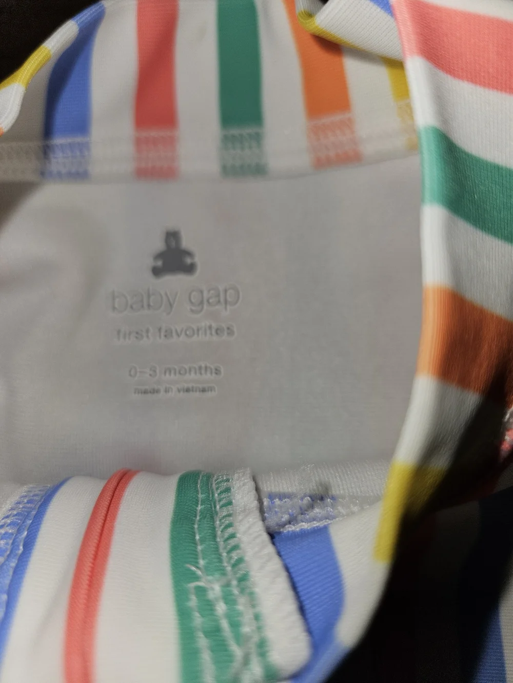 GAP Multicolor Striped Sunsuit Romper - Yellow, Green, Blue, Orange, Pink, White